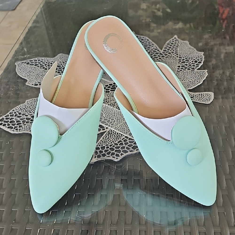 Mint Green Women's Mules - Picture 7 of 7